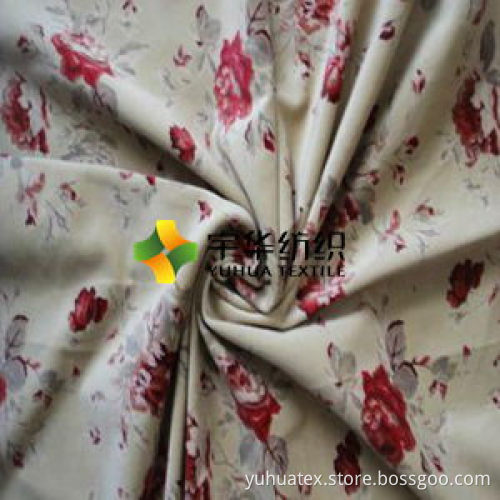 100% Cotton Print Cotton Velvet for Sofa Upholstery Fabric